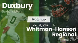 Matchup: Duxbury vs. Whitman-Hanson Regional  2019