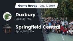 Recap: Duxbury  vs. Springfield Central  2019