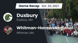 Recap: Duxbury  vs. Whitman-Hanson Regional  2021