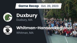 Recap: Duxbury  vs. Whitman-Hanson Regional  2023