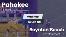 Matchup: Pahokee vs. Boynton Beach  2017