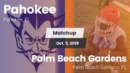 Matchup: Pahokee vs. Palm Beach Gardens  2018