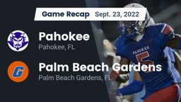 Recap: Pahokee  vs. Palm Beach Gardens  2022