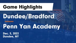 Dundee/Bradford vs Penn Yan Academy  Game Highlights - Dec. 3, 2022