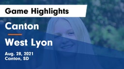 Canton  vs West Lyon  Game Highlights - Aug. 28, 2021