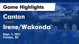 Canton  vs Irene/Wakonda Game Highlights - Sept. 2, 2021