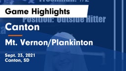 Canton  vs Mt. Vernon/Plankinton Game Highlights - Sept. 23, 2021