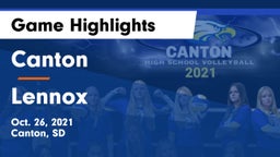 Canton  vs Lennox  Game Highlights - Oct. 26, 2021