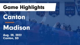 Canton  vs Madison  Game Highlights - Aug. 28, 2022