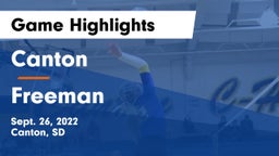 Canton  vs Freeman  Game Highlights - Sept. 26, 2022