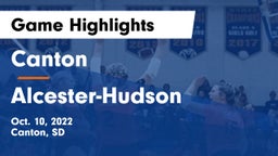 Canton  vs Alcester-Hudson  Game Highlights - Oct. 10, 2022