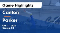 Canton  vs Parker  Game Highlights - Oct. 11, 2022