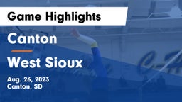 Canton  vs West Sioux Game Highlights - Aug. 26, 2023
