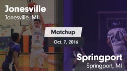 Matchup: Jonesville vs. Springport  2016