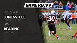 Recap: Jonesville  vs. Reading  2016