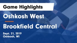 Oshkosh West  vs Brookfield Central  Game Highlights - Sept. 21, 2019