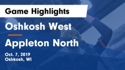 Oshkosh West  vs Appleton North  Game Highlights - Oct. 7, 2019