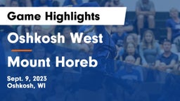 Oshkosh West  vs Mount Horeb  Game Highlights - Sept. 9, 2023
