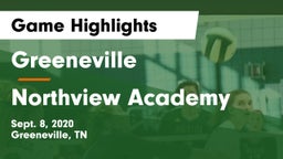 Greeneville  vs Northview Academy Game Highlights - Sept. 8, 2020