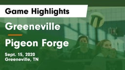 Greeneville  vs Pigeon Forge Game Highlights - Sept. 15, 2020
