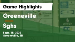 Greeneville  vs Sghs Game Highlights - Sept. 19, 2020