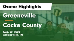 Greeneville  vs Cocke County Game Highlights - Aug. 22, 2020