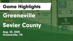 Greeneville  vs Sevier County  Game Highlights - Aug. 20, 2020