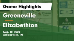 Greeneville  vs Elizabethton  Game Highlights - Aug. 18, 2020