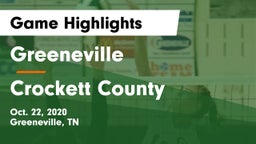 Greeneville  vs Crockett County Game Highlights - Oct. 22, 2020
