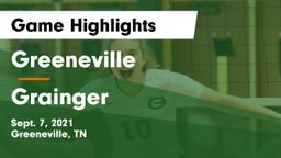 Greeneville  vs Grainger Game Highlights - Sept. 7, 2021