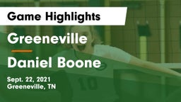 Greeneville  vs Daniel Boone  Game Highlights - Sept. 22, 2021