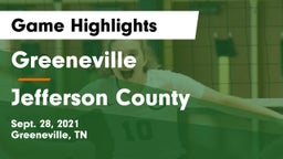 Greeneville  vs Jefferson County Game Highlights - Sept. 28, 2021