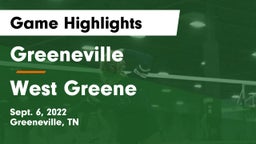 Greeneville  vs West Greene  Game Highlights - Sept. 6, 2022