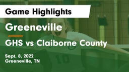 Greeneville  vs GHS vs Claiborne County  Game Highlights - Sept. 8, 2022