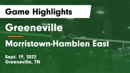 Greeneville  vs Morristown-Hamblen East  Game Highlights - Sept. 19, 2022
