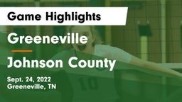 Greeneville  vs Johnson County  Game Highlights - Sept. 24, 2022