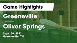 Greeneville  vs Oliver Springs Game Highlights - Sept. 30, 2022