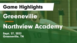 Greeneville  vs Northview Academy Game Highlights - Sept. 27, 2022