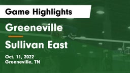 Greeneville  vs Sullivan East Game Highlights - Oct. 11, 2022