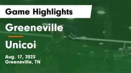 Greeneville  vs Unicoi  Game Highlights - Aug. 17, 2023