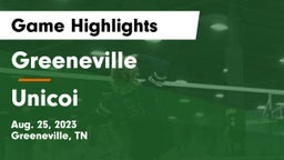 Greeneville  vs Unicoi  Game Highlights - Aug. 25, 2023