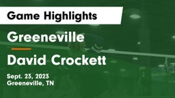 Greeneville  vs David Crockett  Game Highlights - Sept. 23, 2023