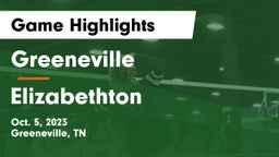 Greeneville  vs Elizabethton  Game Highlights - Oct. 5, 2023