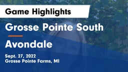 Grosse Pointe South  vs Avondale  Game Highlights - Sept. 27, 2022