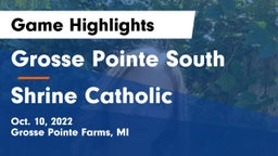 Grosse Pointe South  vs Shrine Catholic  Game Highlights - Oct. 10, 2022