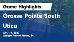 Grosse Pointe South  vs Utica  Game Highlights - Oct. 18, 2022
