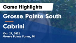 Grosse Pointe South  vs Cabrini  Game Highlights - Oct. 27, 2022
