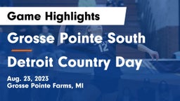 Grosse Pointe South  vs Detroit Country Day  Game Highlights - Aug. 23, 2023