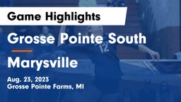 Grosse Pointe South  vs Marysville  Game Highlights - Aug. 23, 2023