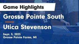 Grosse Pointe South  vs Utica Stevenson  Game Highlights - Sept. 5, 2023